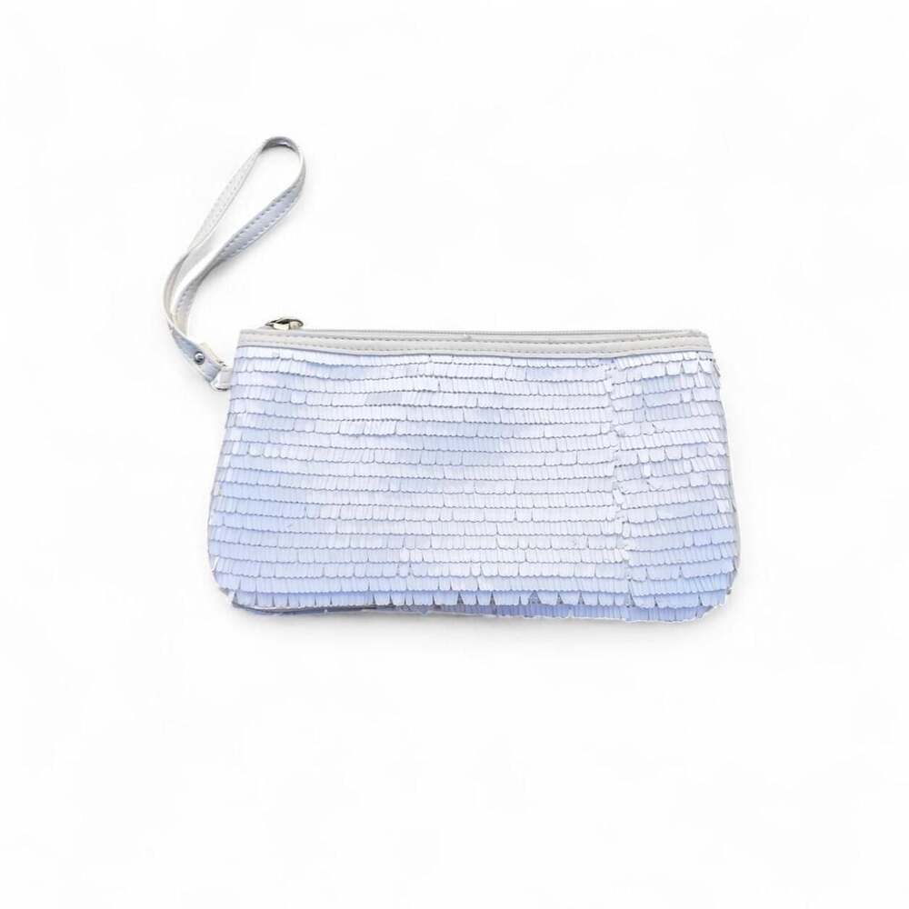 Sharif Designed in New York Y2K White Sequin Wristlet Clutch